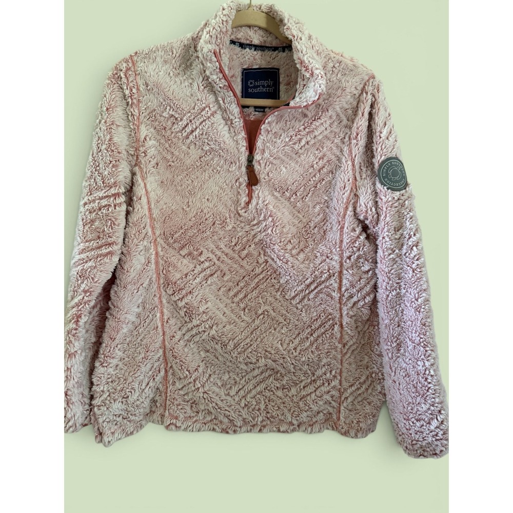 🌸 Simply Southern Frosted Cranberry Fleece Pullover